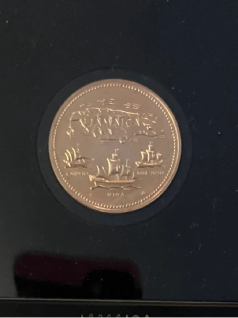 Jamaica 1972 $20 Gold Proof Edition Collectible Display - Black